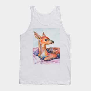 Watercolor baby deer Tank Top